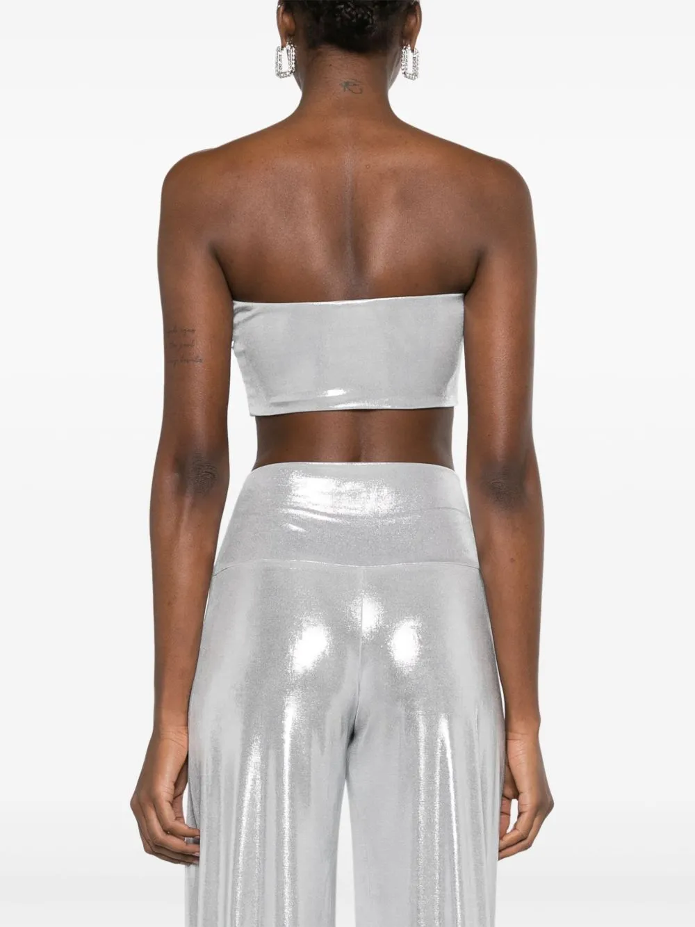 Strapless cropped top