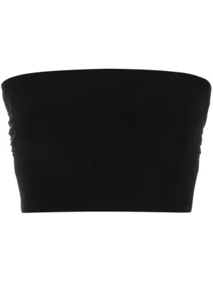 Strapless cropped top