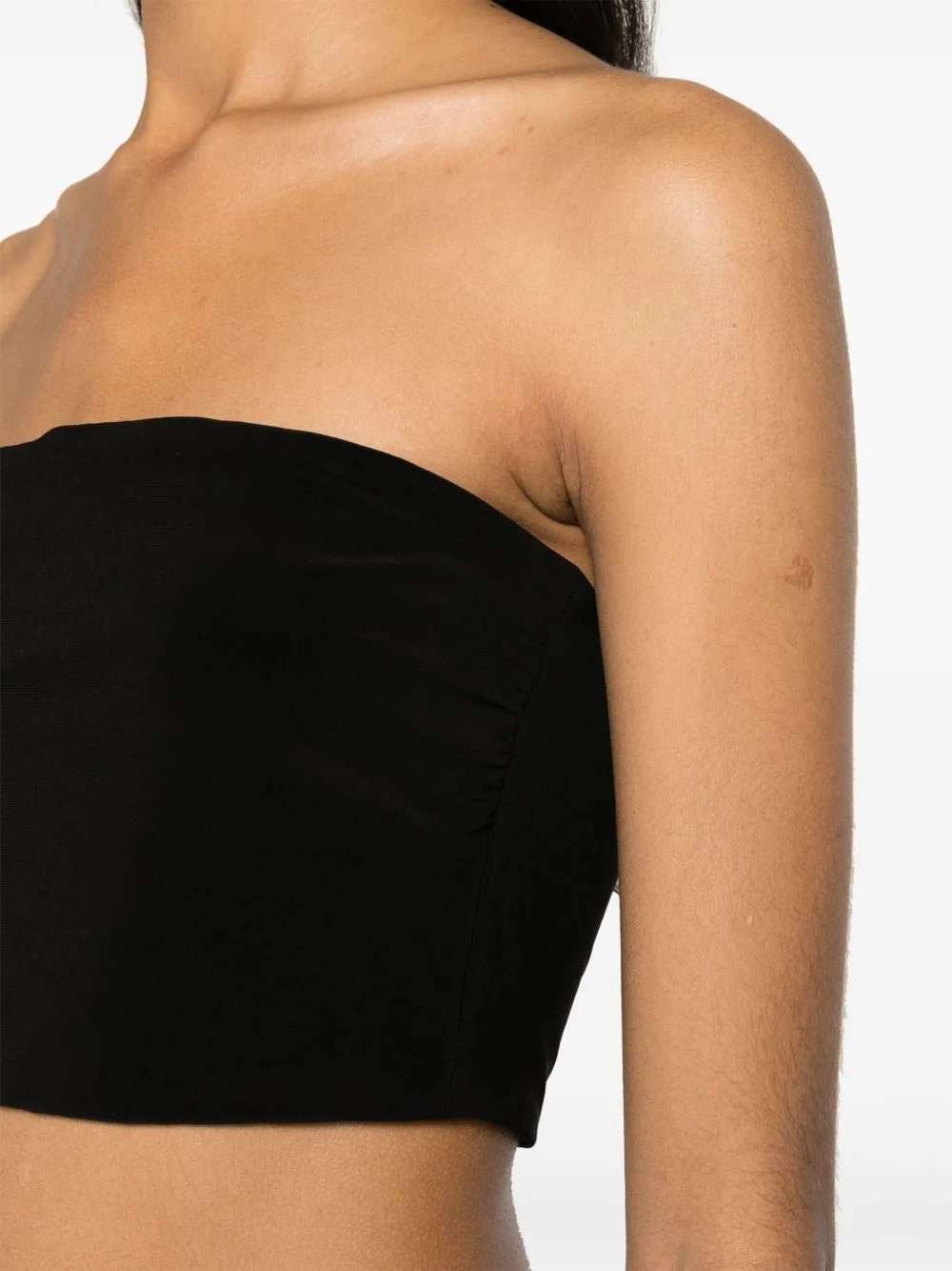 Strapless cropped top