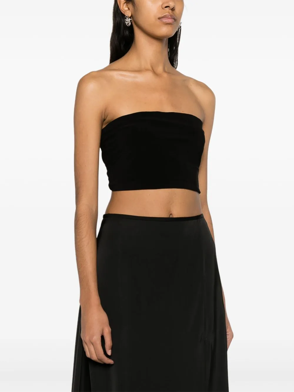 Strapless cropped top