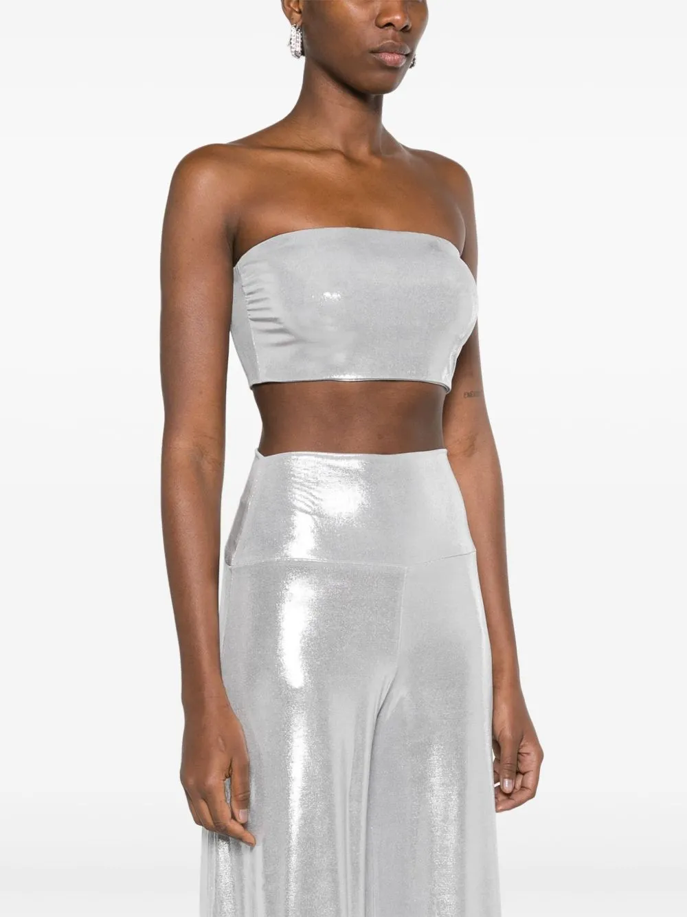 Strapless cropped top