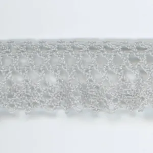 Stretch Torchon Lace #100 Pale Silver