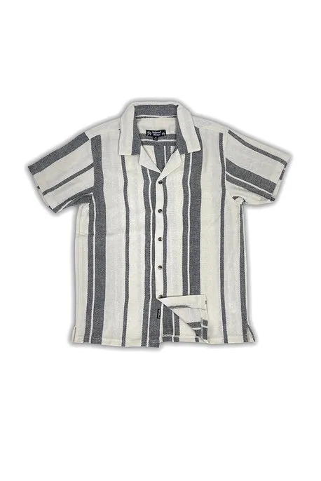 Striped Woven Button Down Shirt