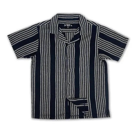 Striped Woven Button Down Shirt
