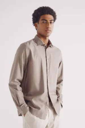 Structured dress shirt - Sand