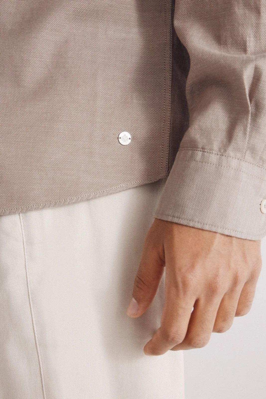 Structured dress shirt - Sand