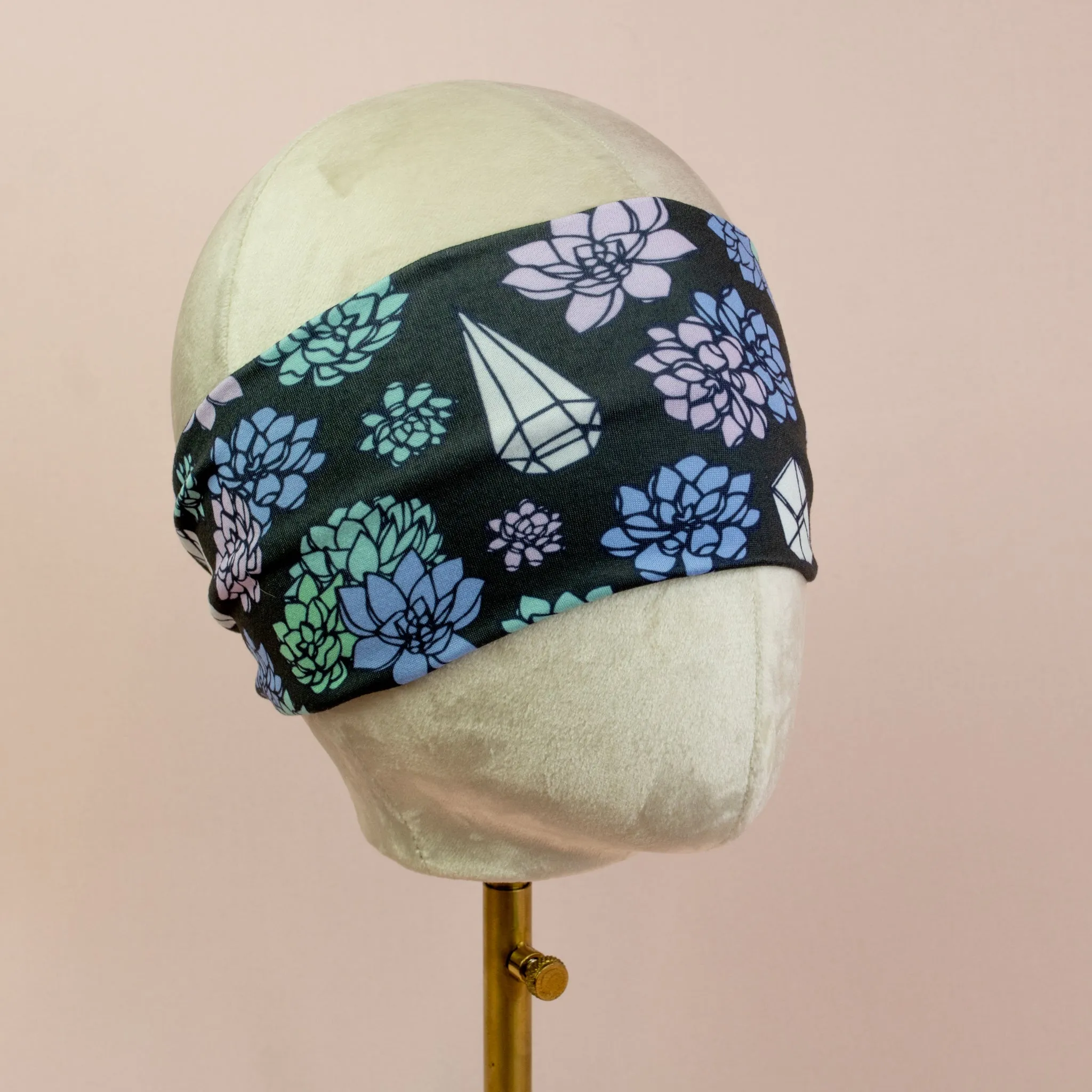 Succulent Crystals Stretch Headband