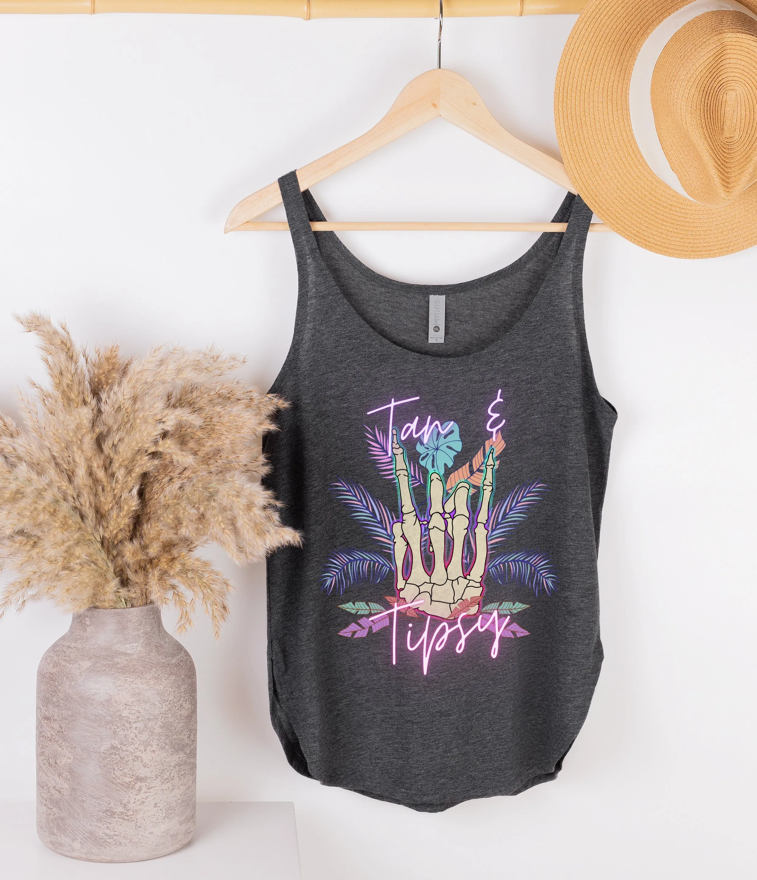 Tan And Tipsy Tank Top/ Comfort colors or Next Level Options