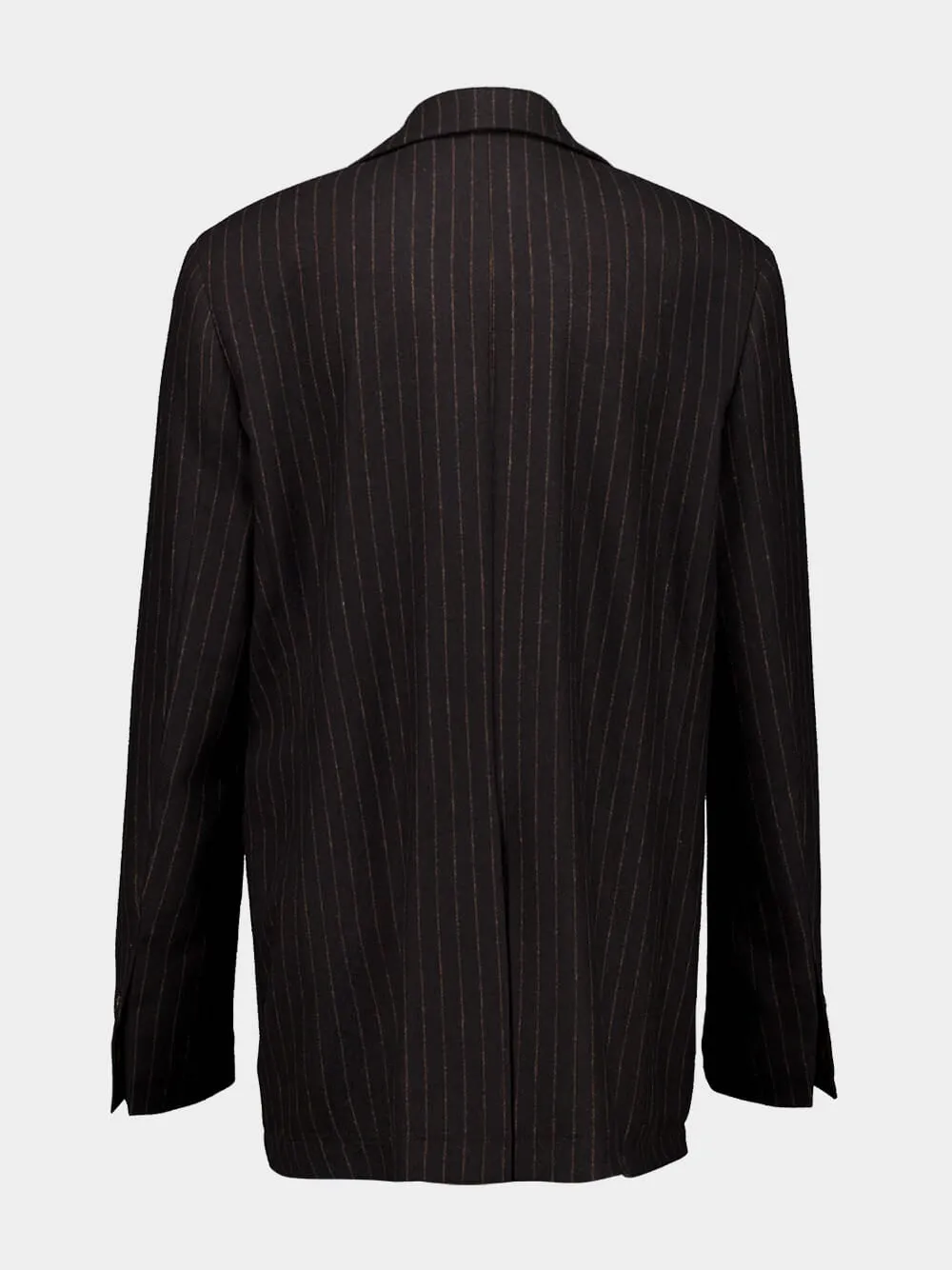 Tansy Coffee Bean Striped Blazer with Internal Detail