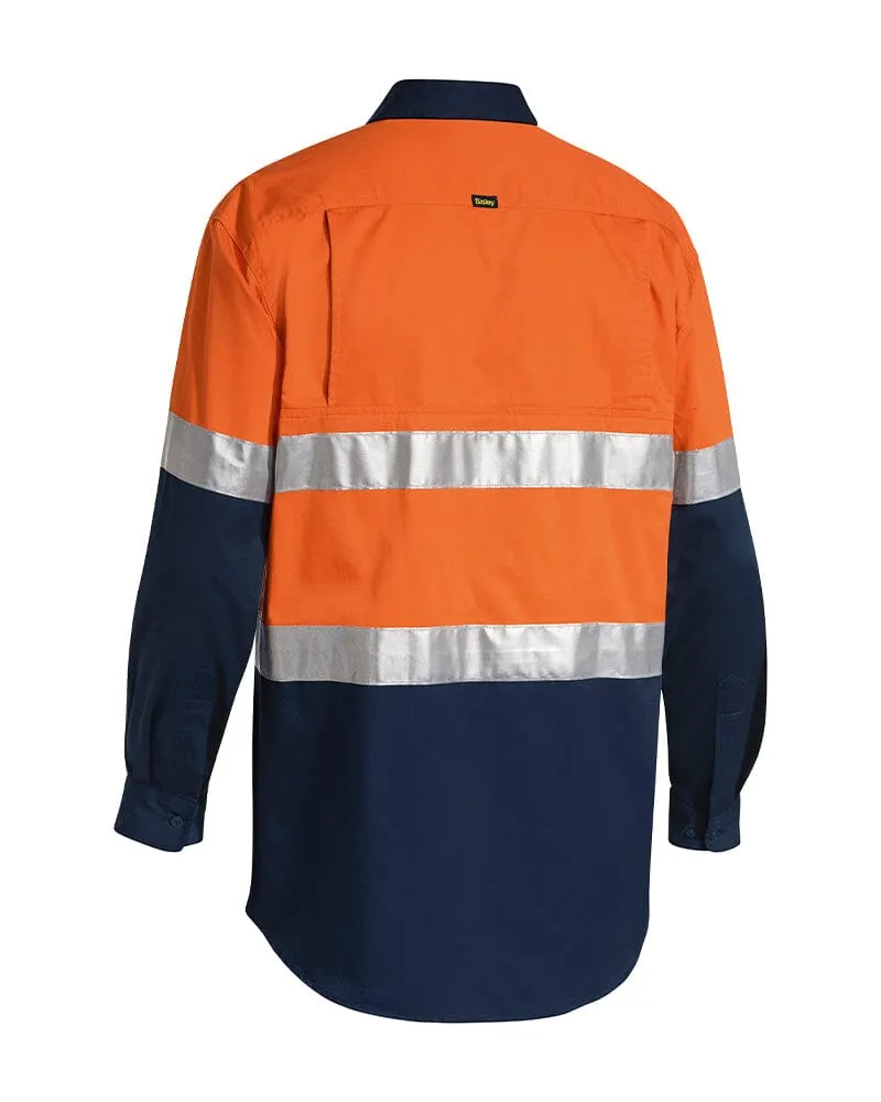 Taped Hi Vis Cool Lightweight LS Shirt * - Orange/Navy