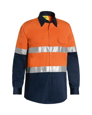 Taped Hi Vis Cool Lightweight LS Shirt * - Orange/Navy