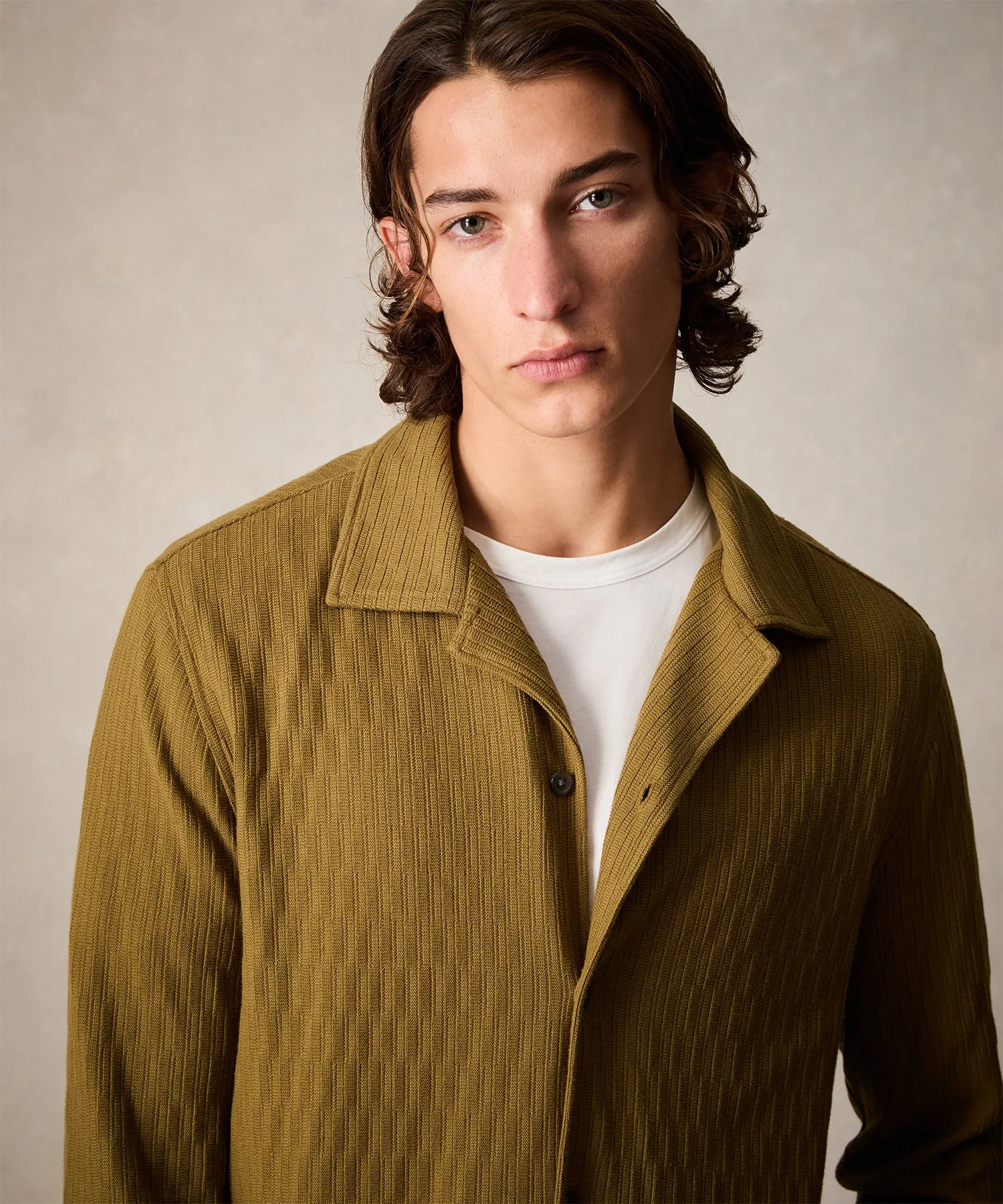 Textured Guayabera Shirt