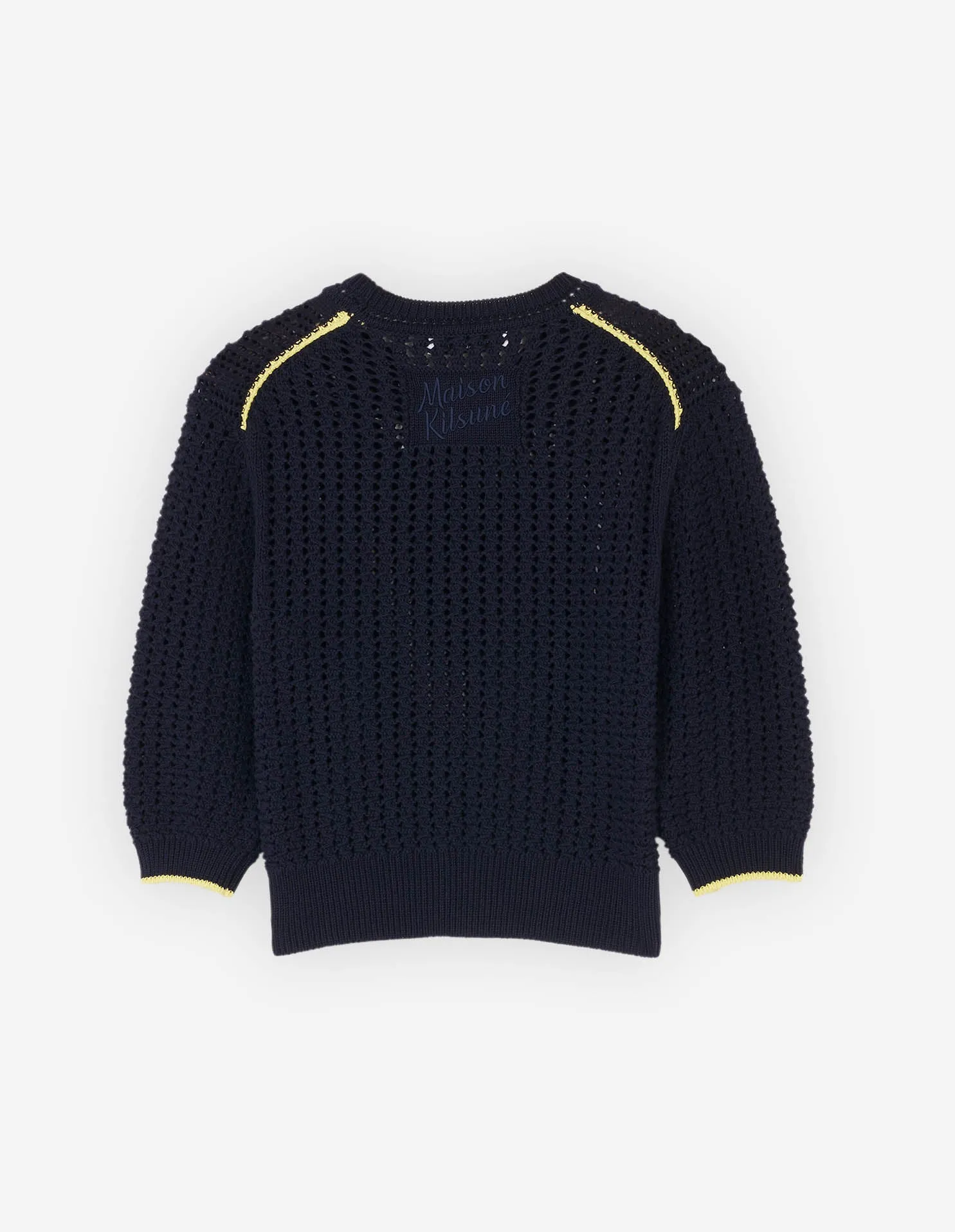 Texturised Cropped Jumper Navy