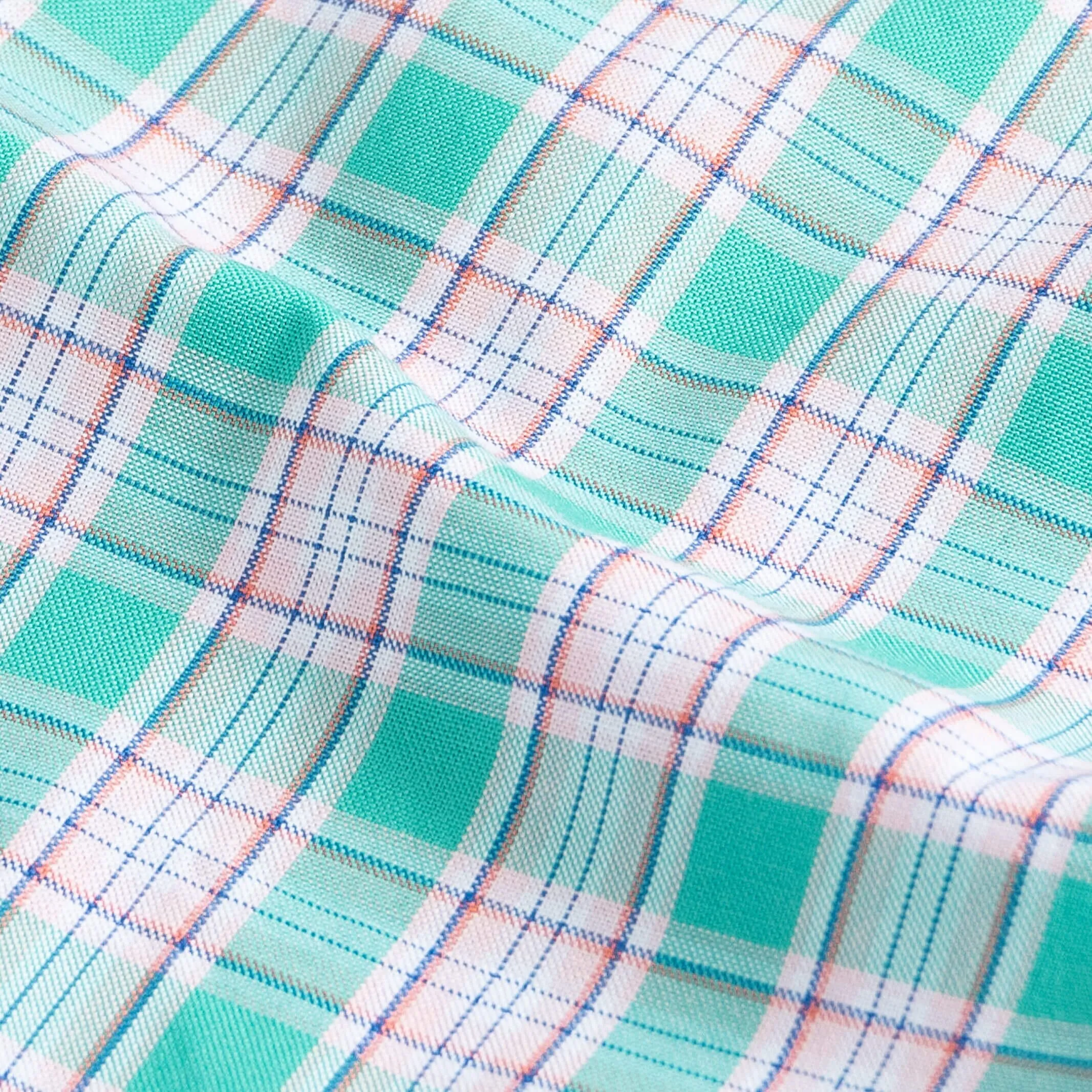 The Aqua Green Linlaw Check Custom Shirt