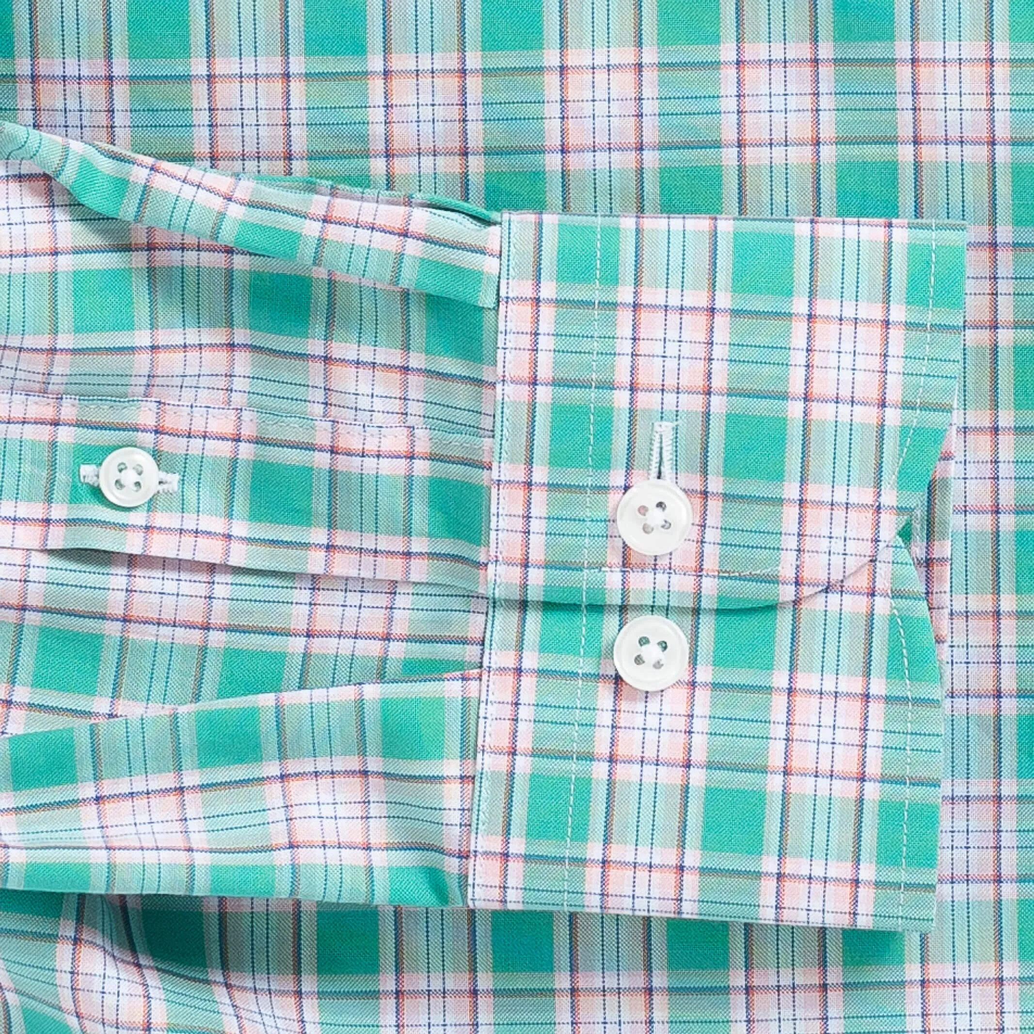 The Aqua Green Linlaw Check Custom Shirt