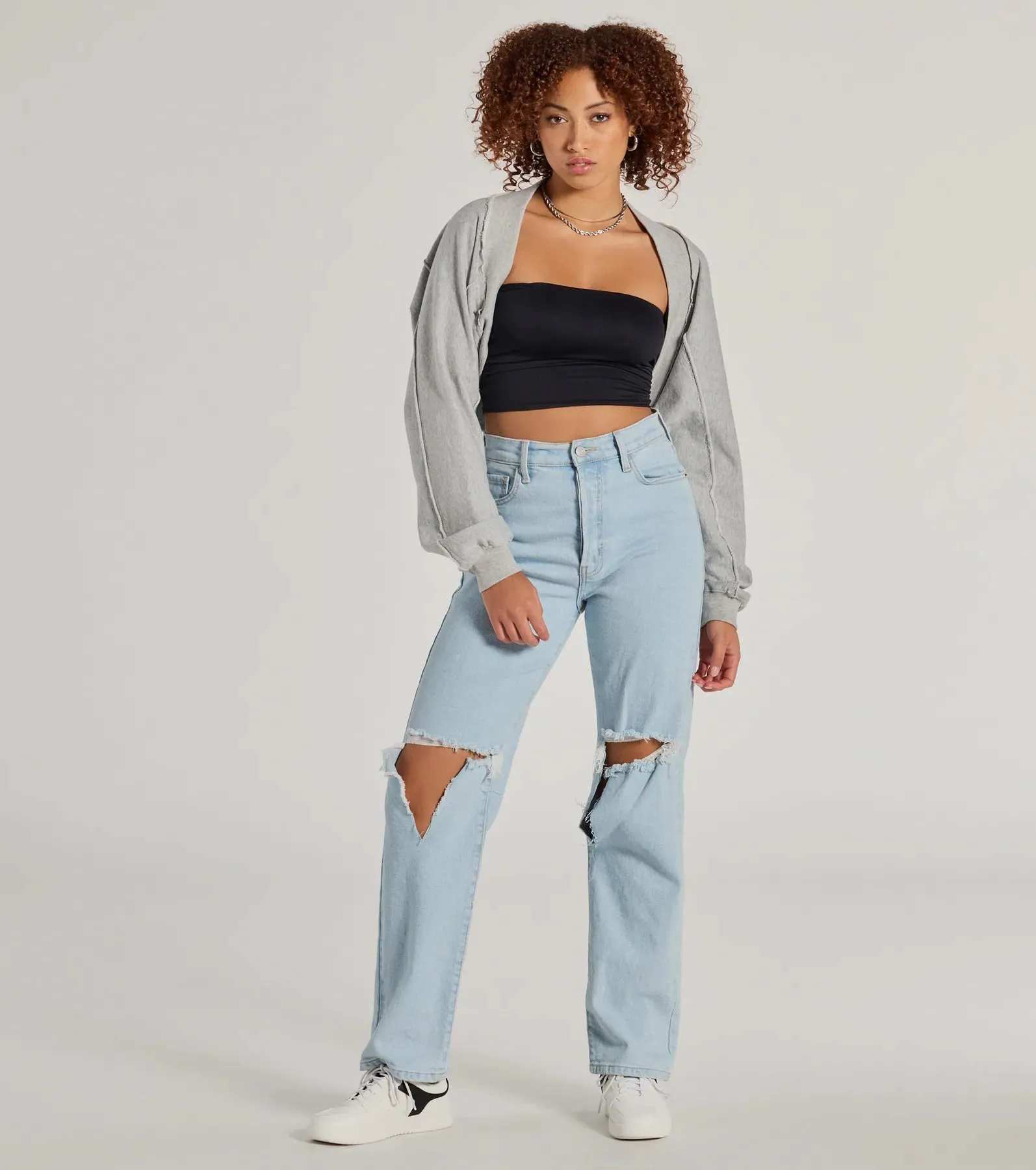 The Essential Cotton Knit Long Sleeve Bolero