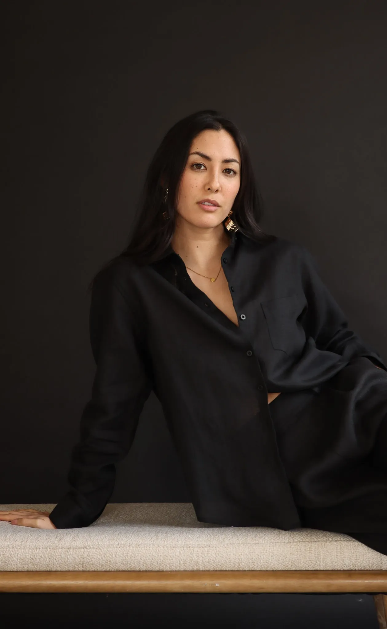 The Friend - Proper Fit - Black 100% Linen