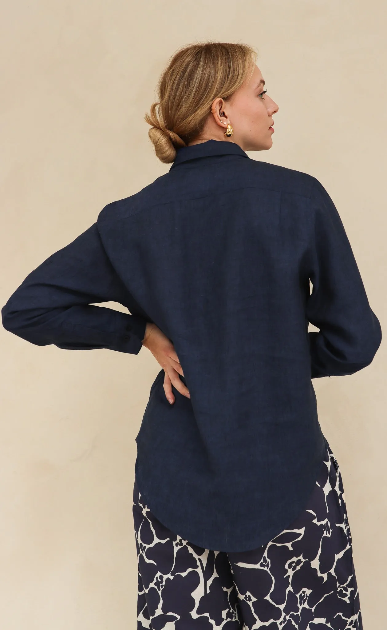 The Friend - Proper Fit - Deep Navy 100% Linen