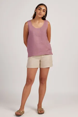 The Linen Round Neck Tank