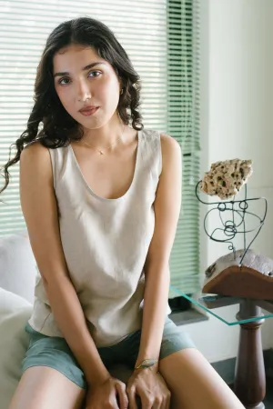 The Linen Round Neck Tank
