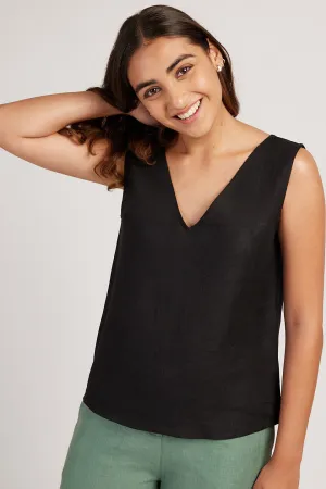 The Linen V Neck Tank