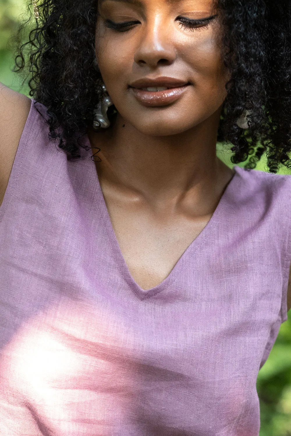 The Linen V Neck Tank