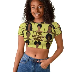 The Melanin Bunch African Raglan Cropped T shirt Afro Black People DT03