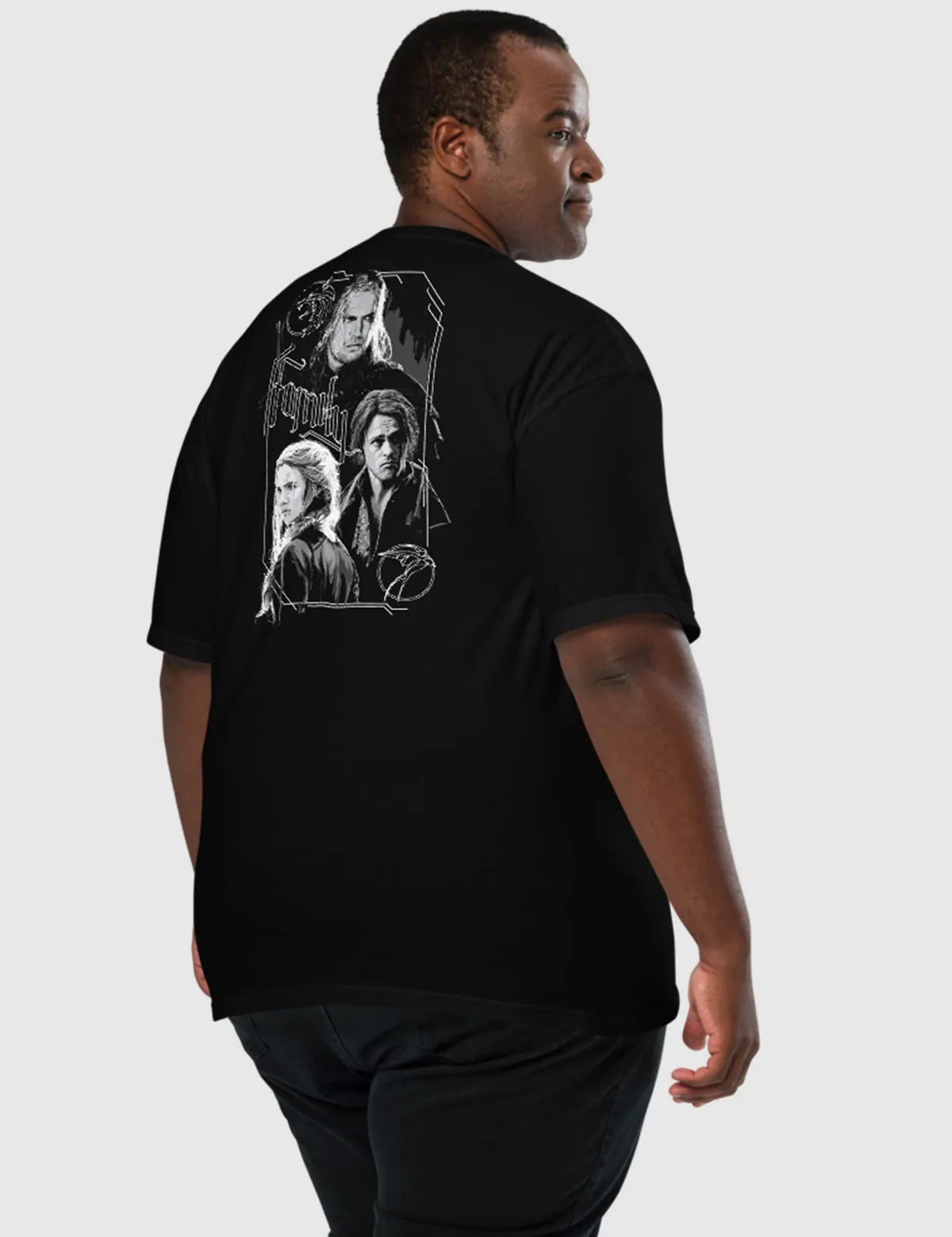 The Witcher Family Men’s Garment-dyed Heavyweight T-shirt [Black]