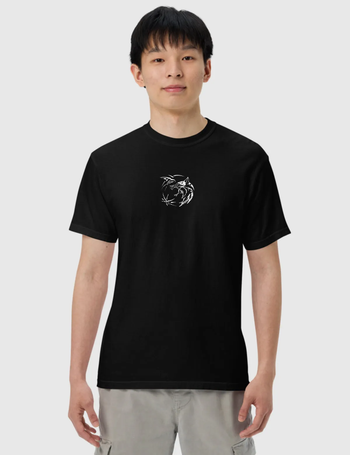 The Witcher Family Men’s Garment-dyed Heavyweight T-shirt [Black]