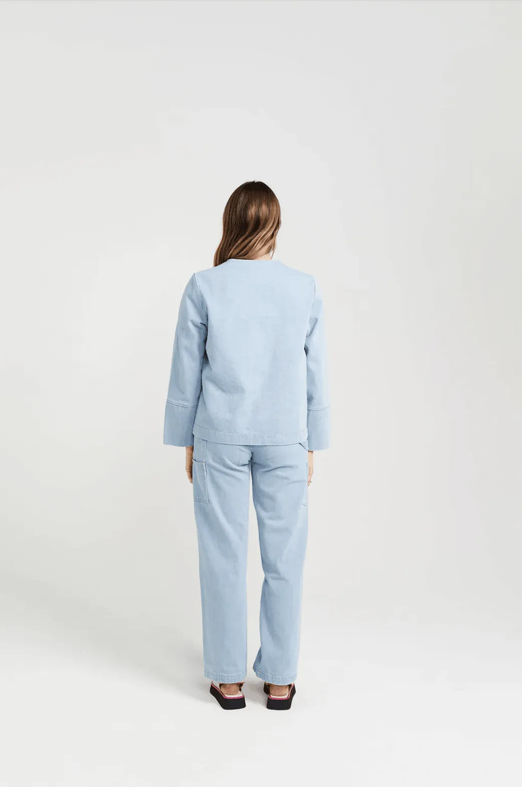 THING THING Embark Denim Shacket - Stone Wash Denim