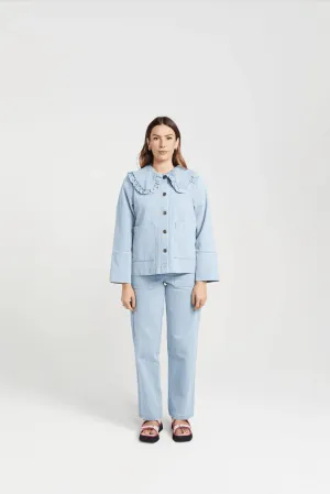 THING THING Embark Denim Shacket - Stone Wash Denim