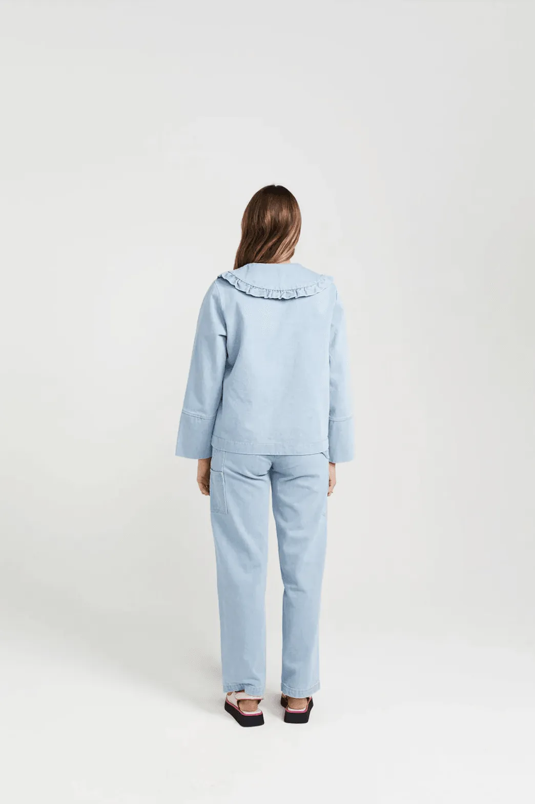 THING THING Embark Denim Shacket - Stone Wash Denim