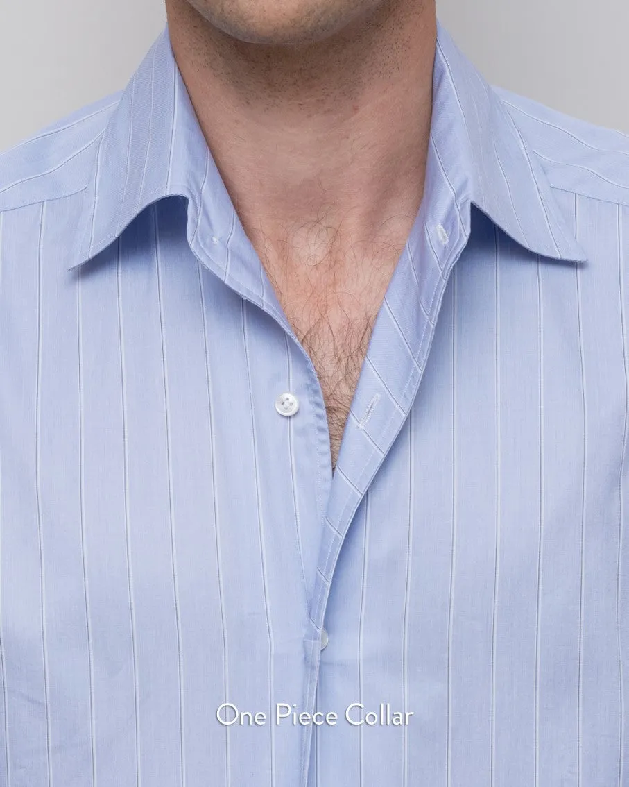 Thomas Mason Light Blue Non-Iron End-on-End 120s