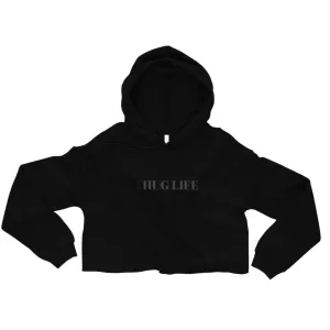 T(hug) Life Cropped Hoodie (Black)