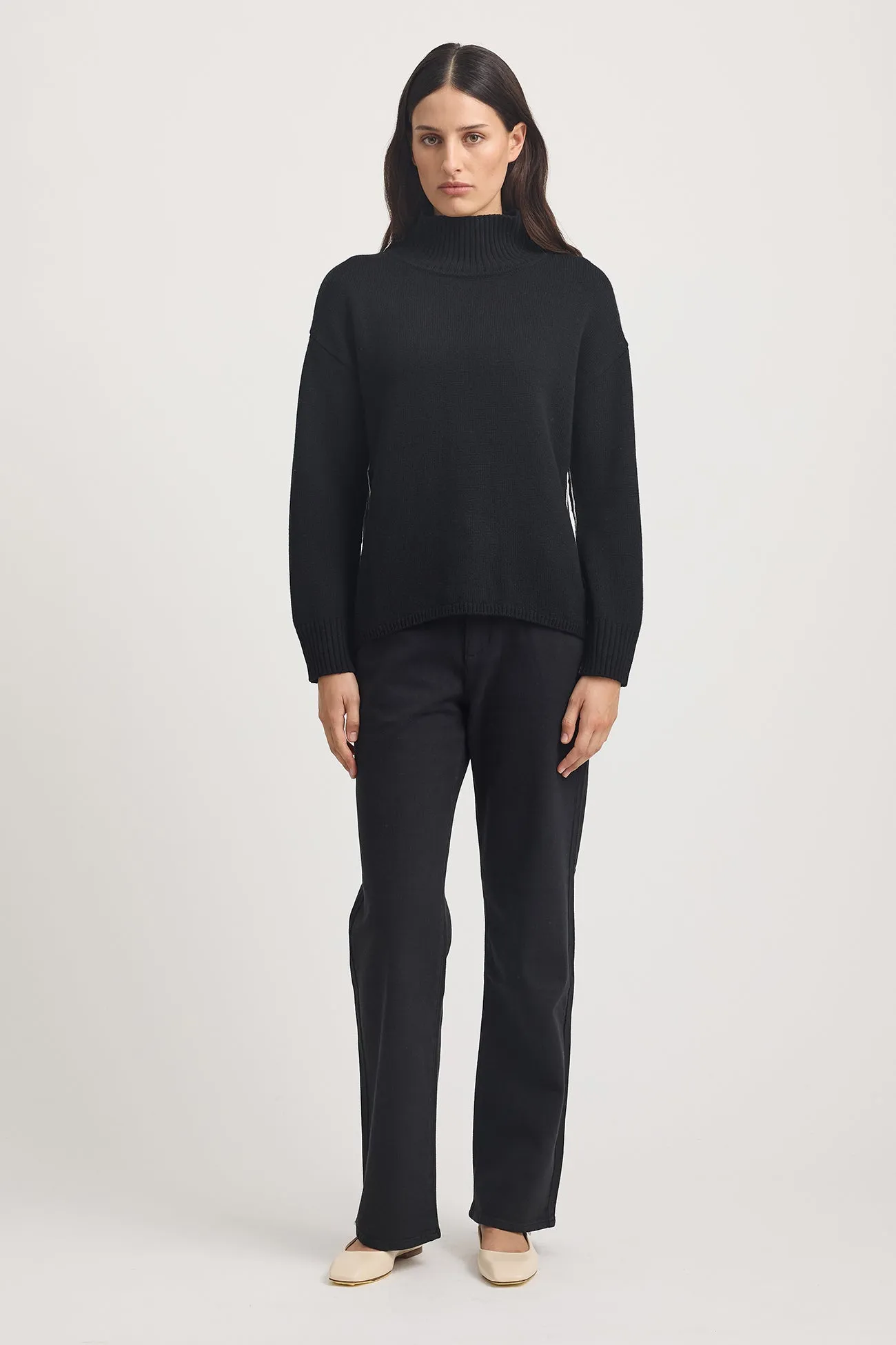 TOORALLIE Funnel Neck Jumper