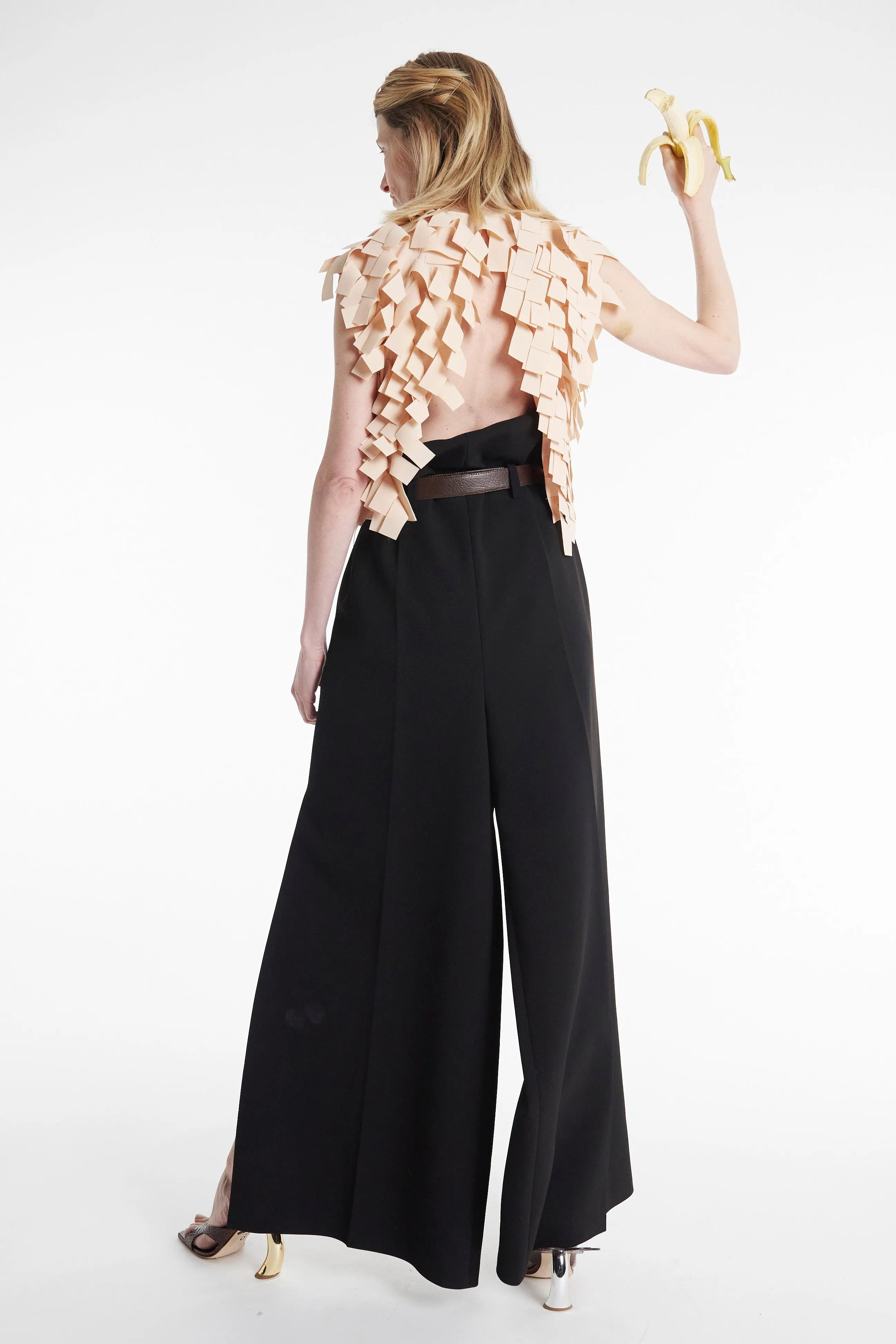 Top With Rectangle Detail Nude
