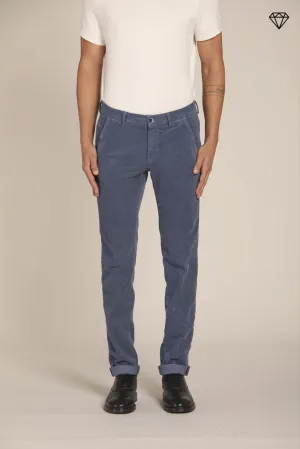 Torino men's chino pants in velvet 1500  striped slim fit  ①