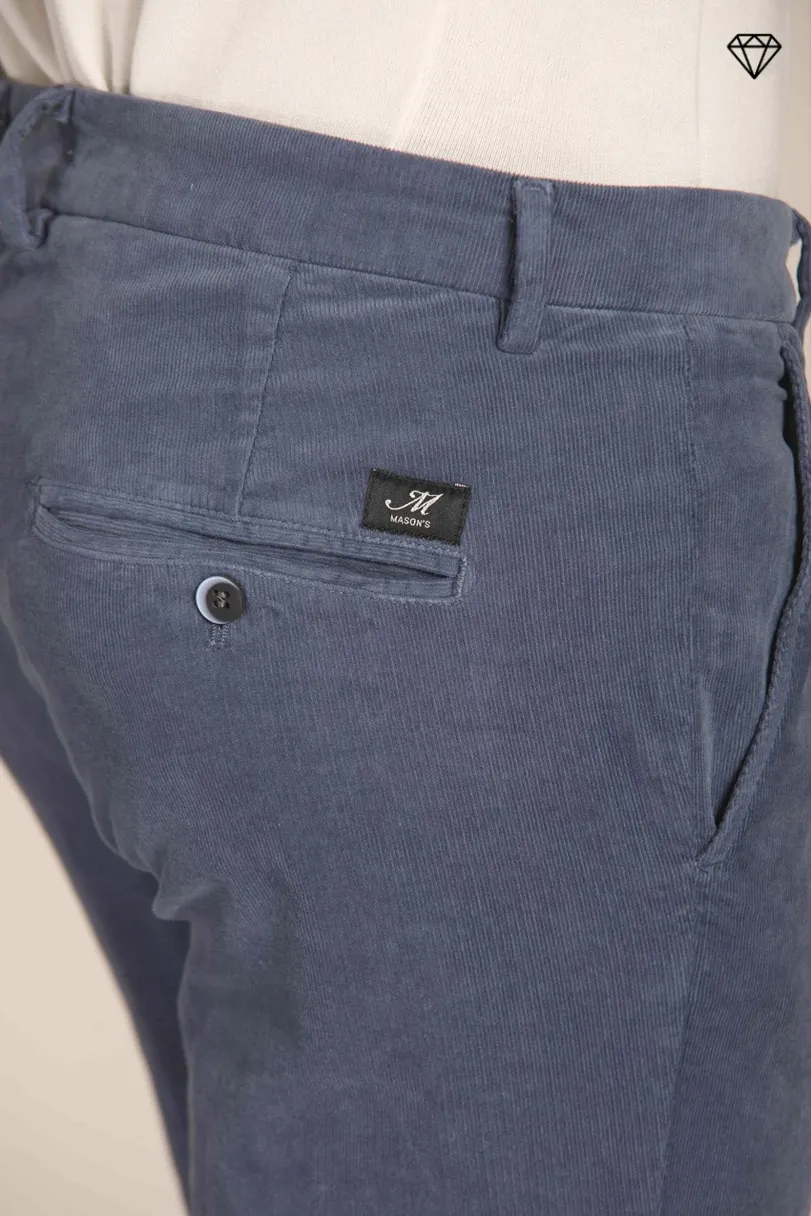 Torino men's chino pants in velvet 1500  striped slim fit  ①