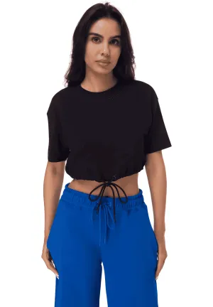 TRIBE OF 6 ABIA BAMBOO SHORT SLEEVE T-SHIRT WITH EMBROIDERED NECK
