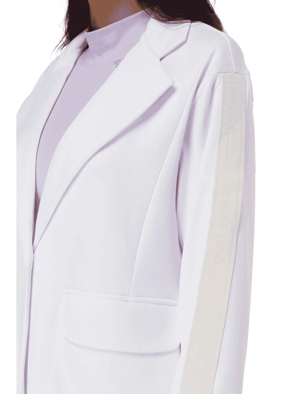 TRIBE OF 6 AISHA RECYCLED OVERSIZED STRETCH BLAZER WITH TAPE DETAIL