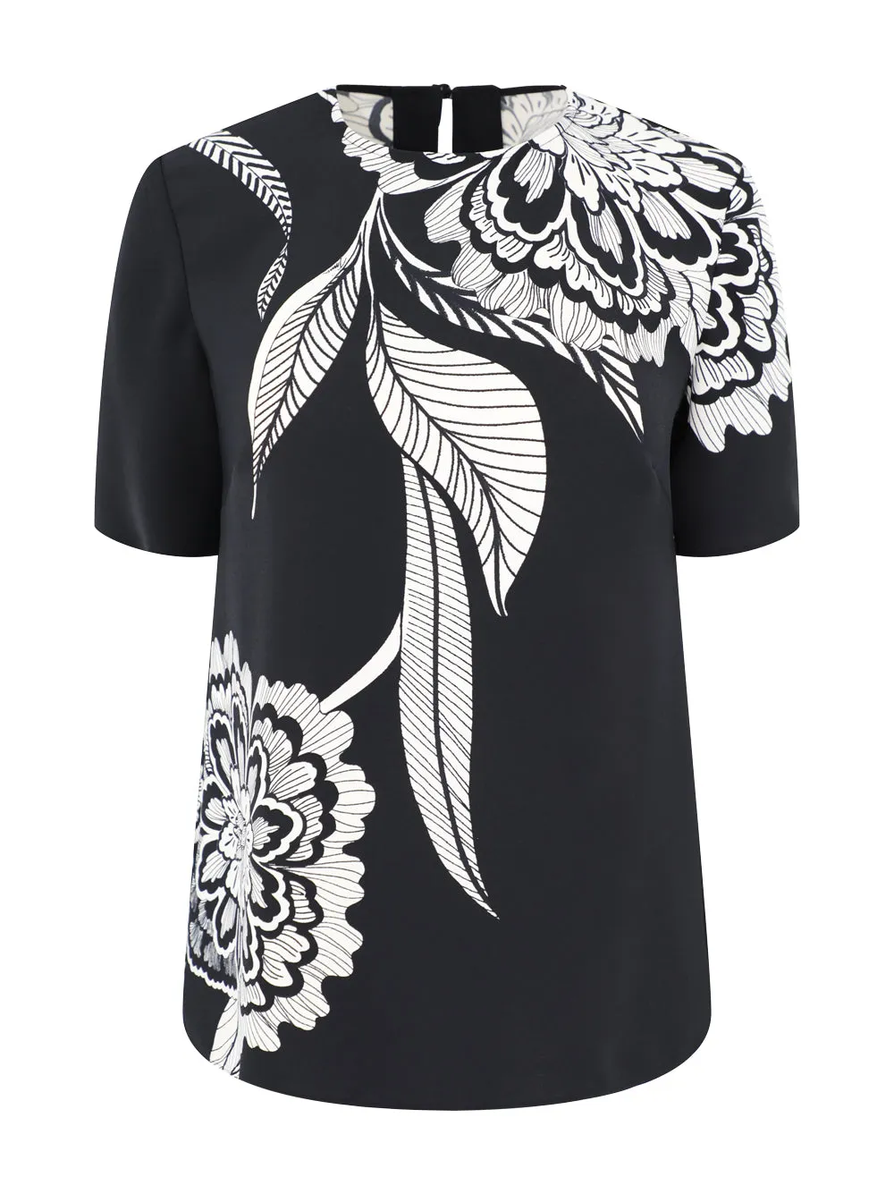 Trina Turk Sugar Hill Top in Black/Savanna Sand