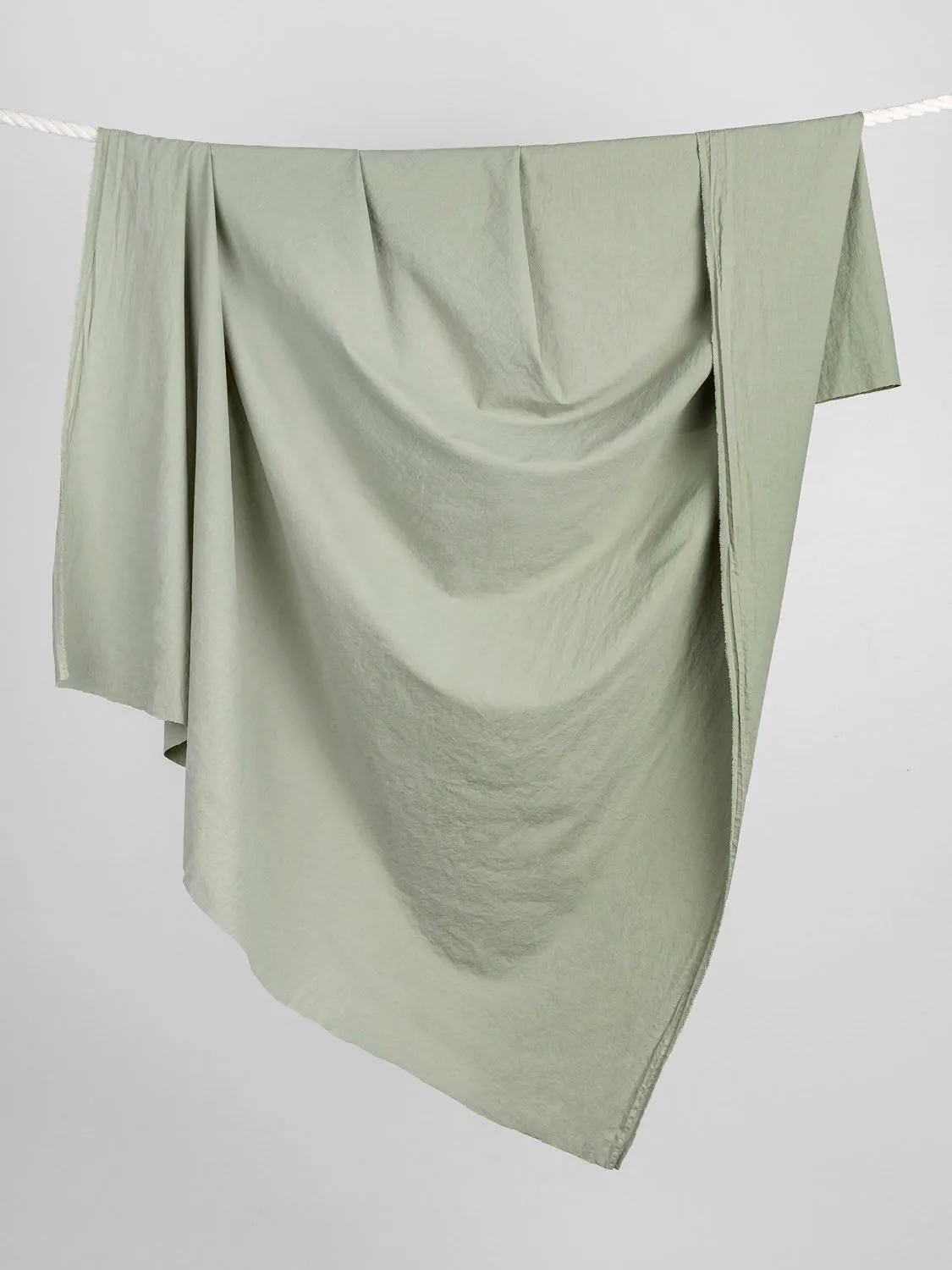 Tumbled Non Stretch Cotton - Sage