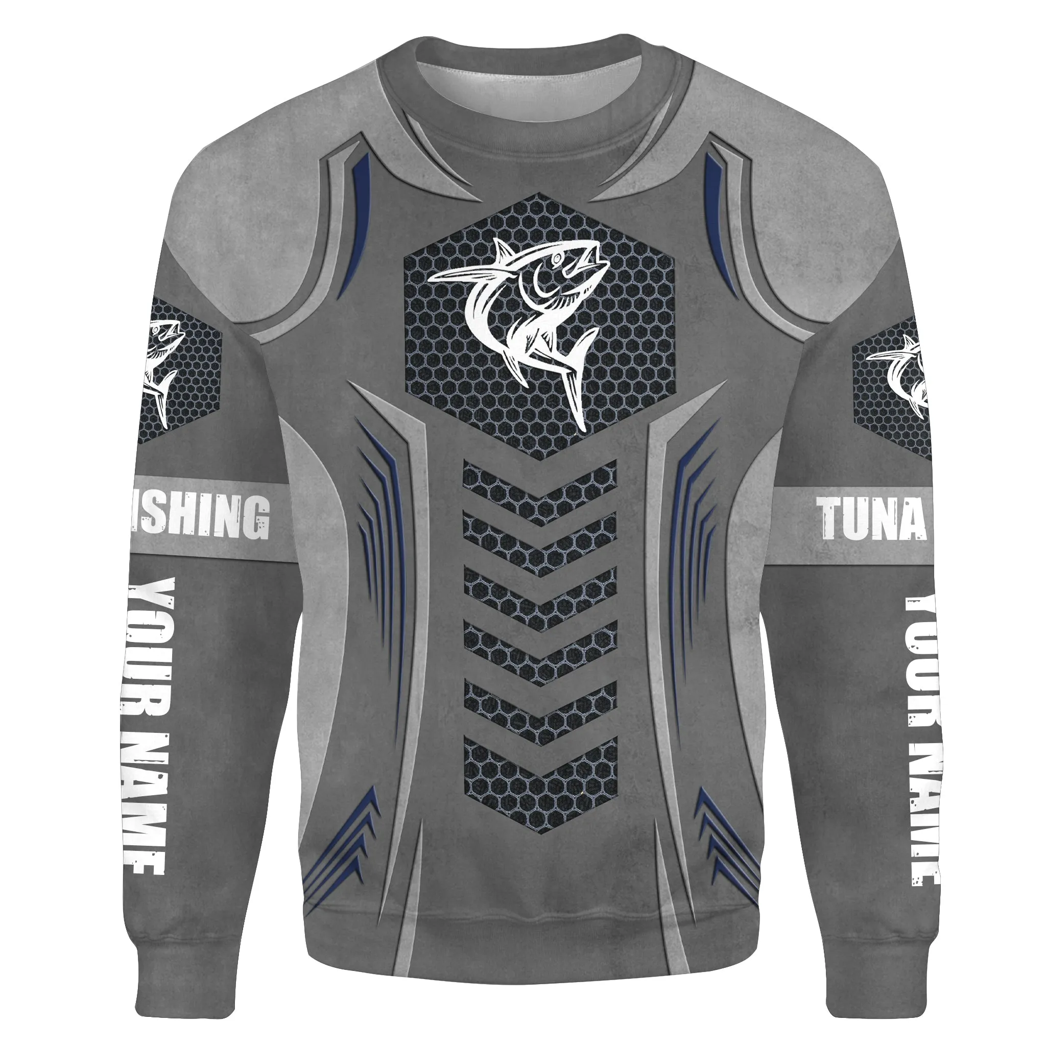 Tuna fishing offshore fishing deep sea Customize name All-over Print Crew Neck Sweatshirt NPQ524