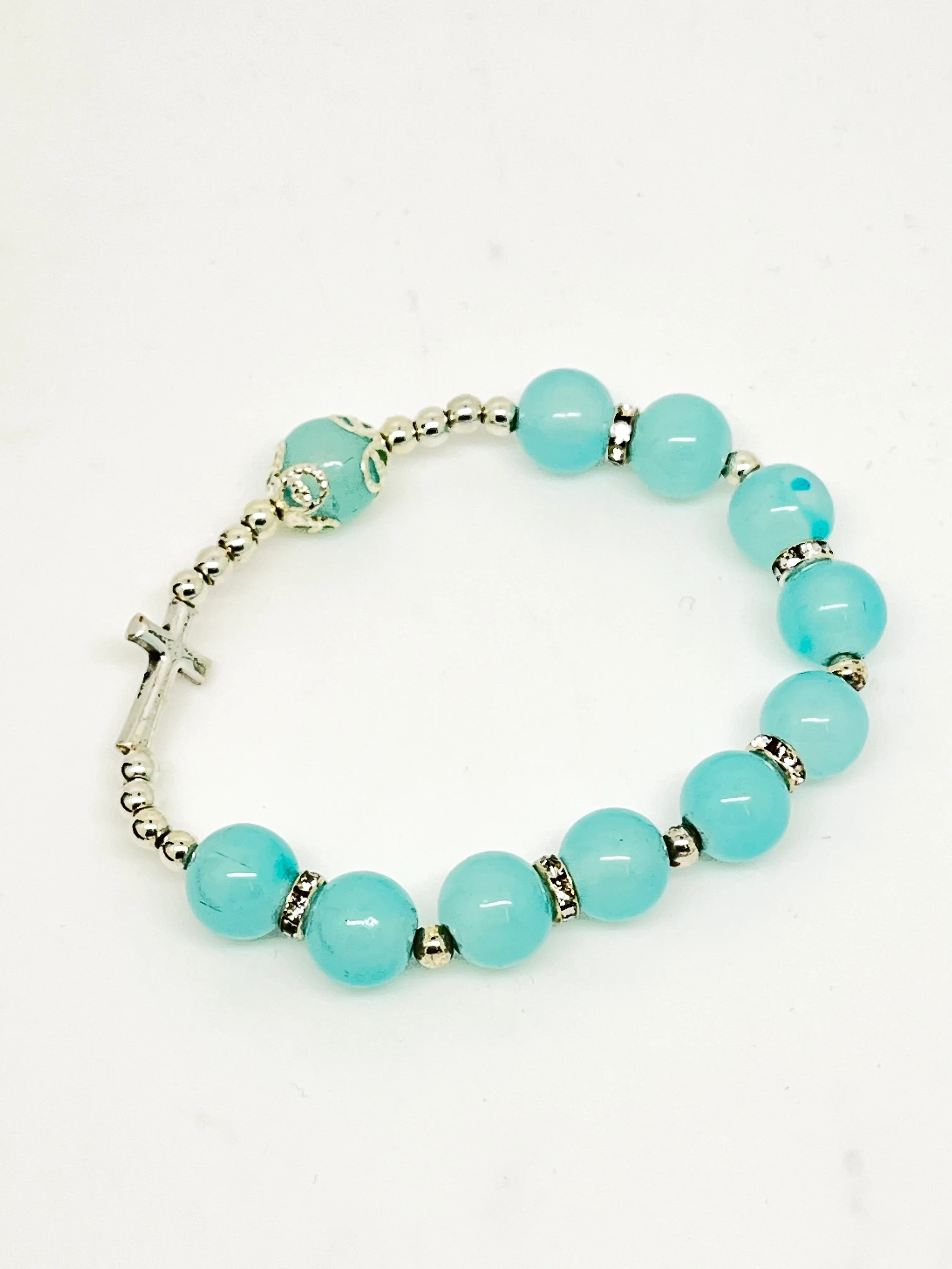 Turquoise Cross Stretch Bracelet