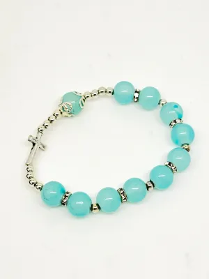 Turquoise Cross Stretch Bracelet