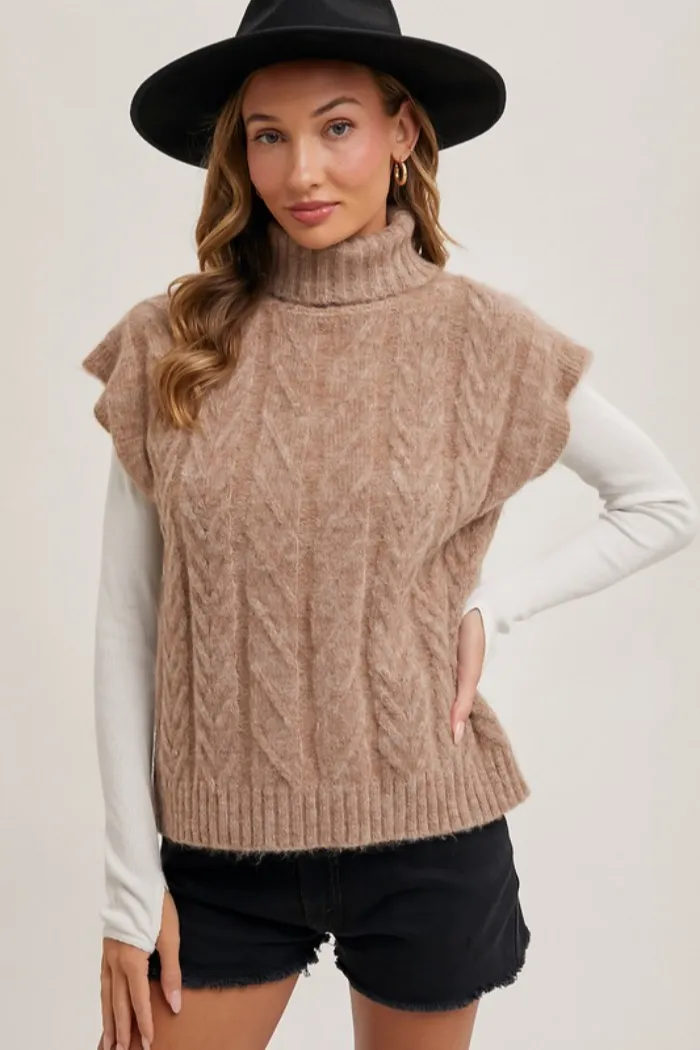Turtle Neck Sweater Vest