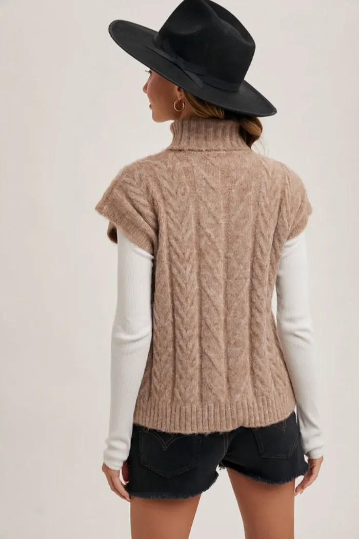 Turtle Neck Sweater Vest