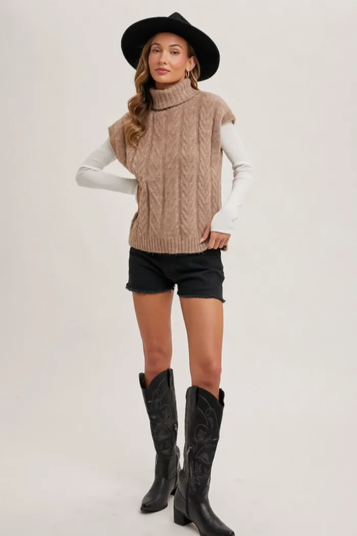 Turtle Neck Sweater Vest