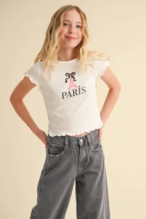 TWEEN GIRLS KIDS FITTED SCREEN TOP  (7-14)