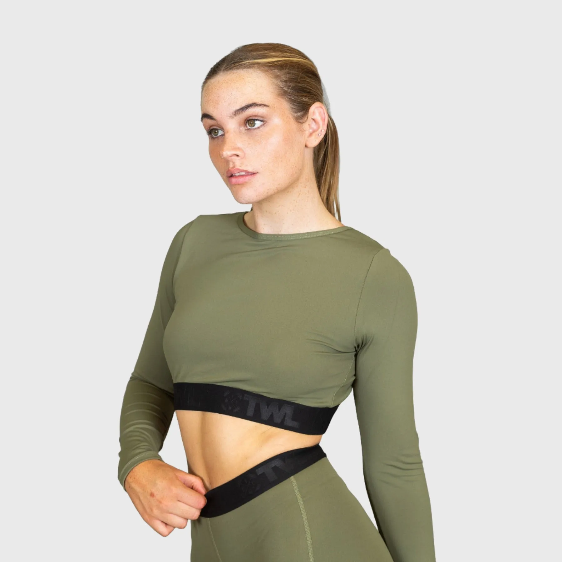 TWL - Women's Classics Striker L/S Crop - Khaki